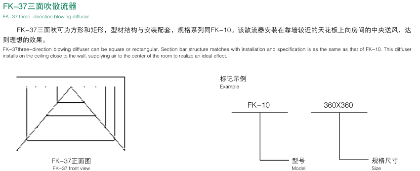 方形散流器