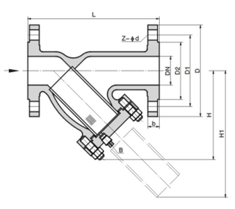 Y型法兰过滤器(图1)